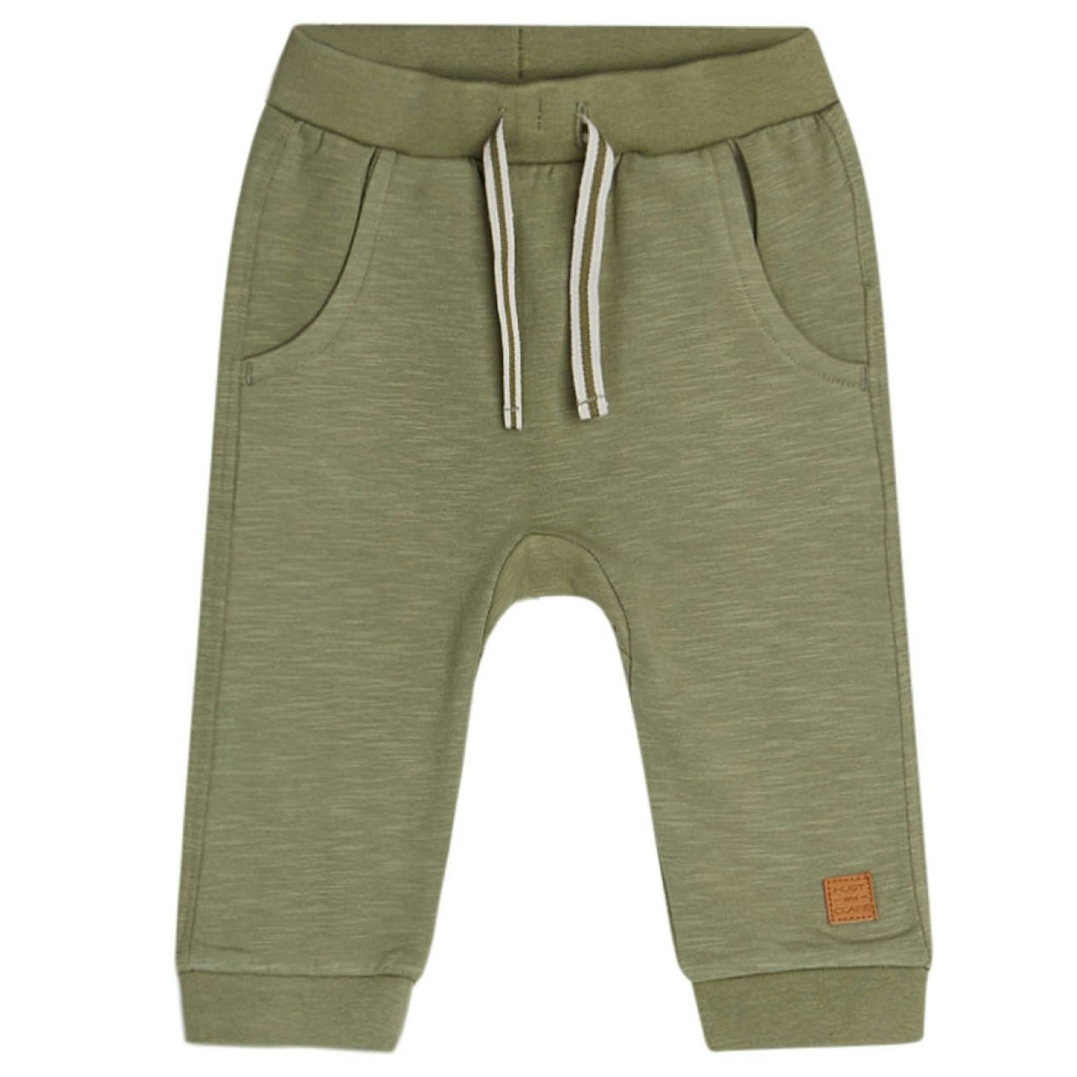 Weiche Jogginghose gebrusht oliv 74 Weiche Jogginghose gebrusht oliv 74