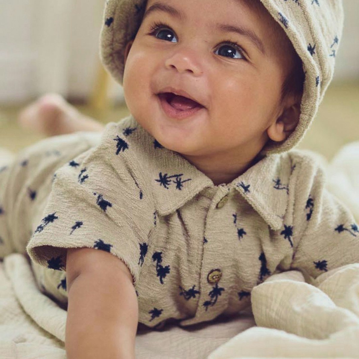 Weiche Palmen Hemd kurzarm beige 122 Weiche Palmen Hemd kurzarm beige 122