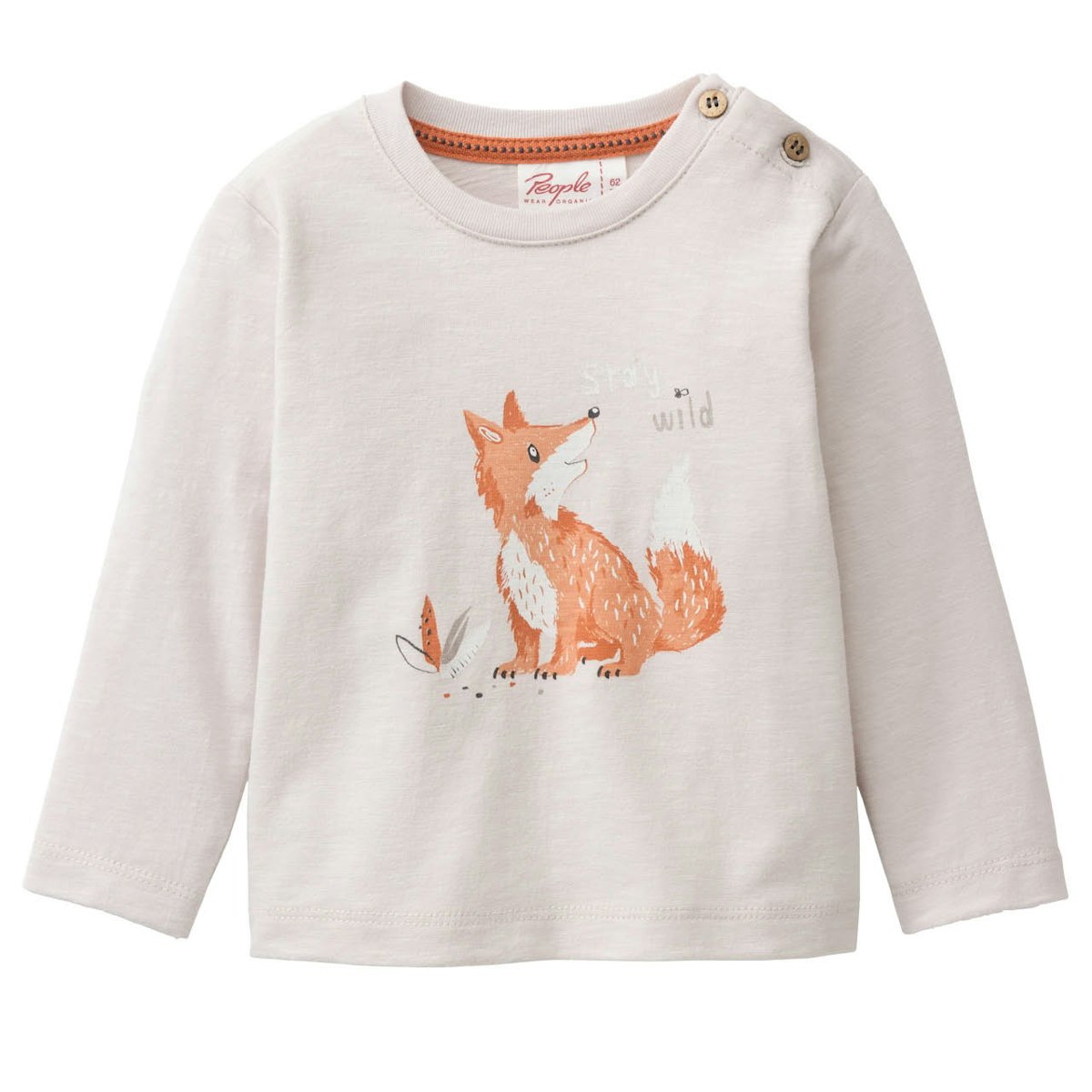 Weiches Langarmshirt Fuchs beige 74/80 Weiches Langarmshirt Fuchs beige 74/80