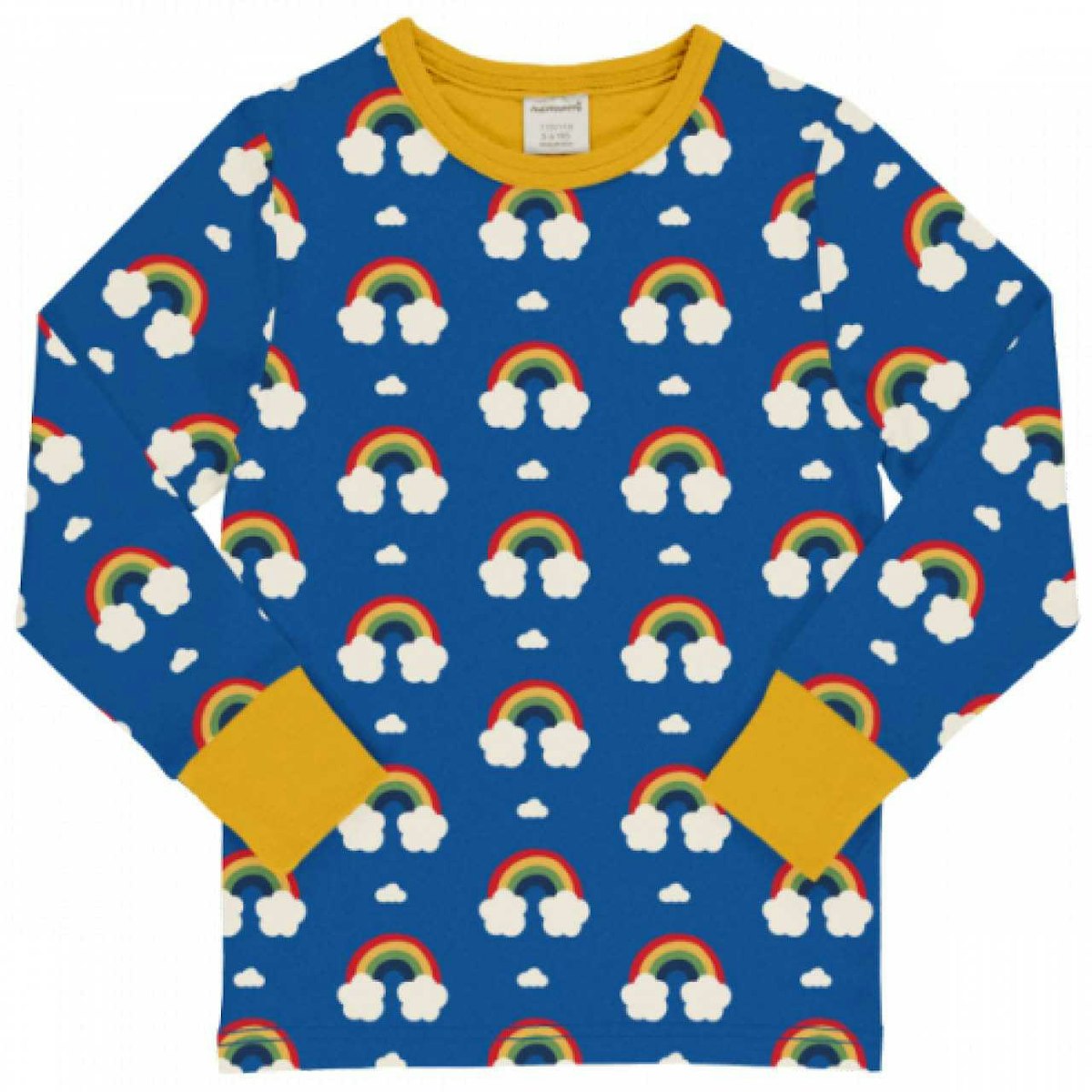 Weiches Langarmshirt Regenbogen blau 104/110 Weiches Langarmshirt Regenbogen blau 104/110