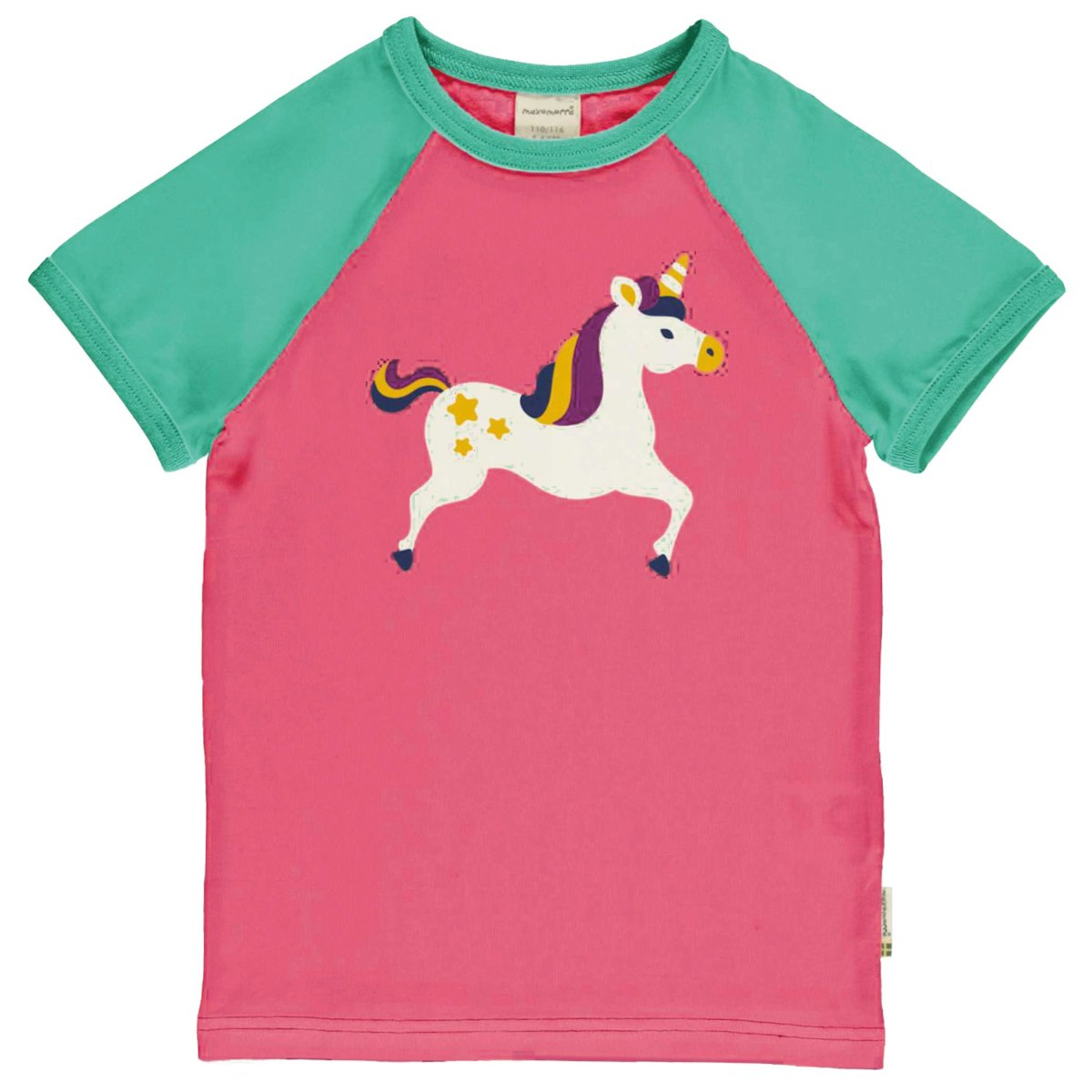 Weiches Raglan T-Shirt Einhorn rosa 134/140 Weiches Raglan T-Shirt Einhorn rosa 134/140