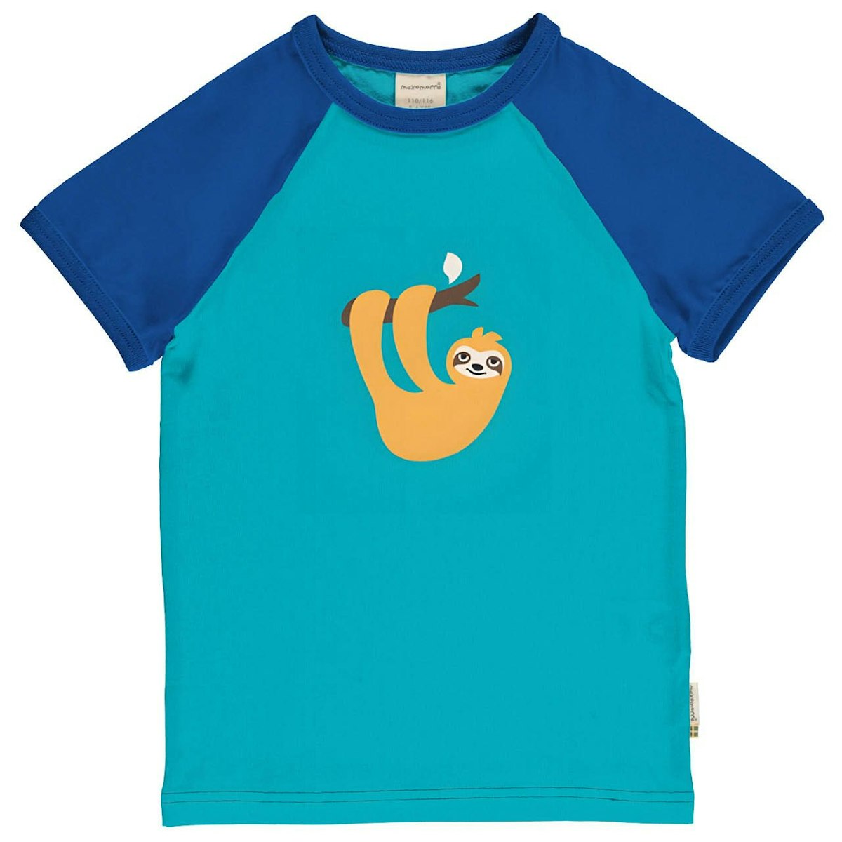 Weiches Raglan T-Shirt Faultier blau 110/116 Weiches Raglan T-Shirt Faultier blau 110/116