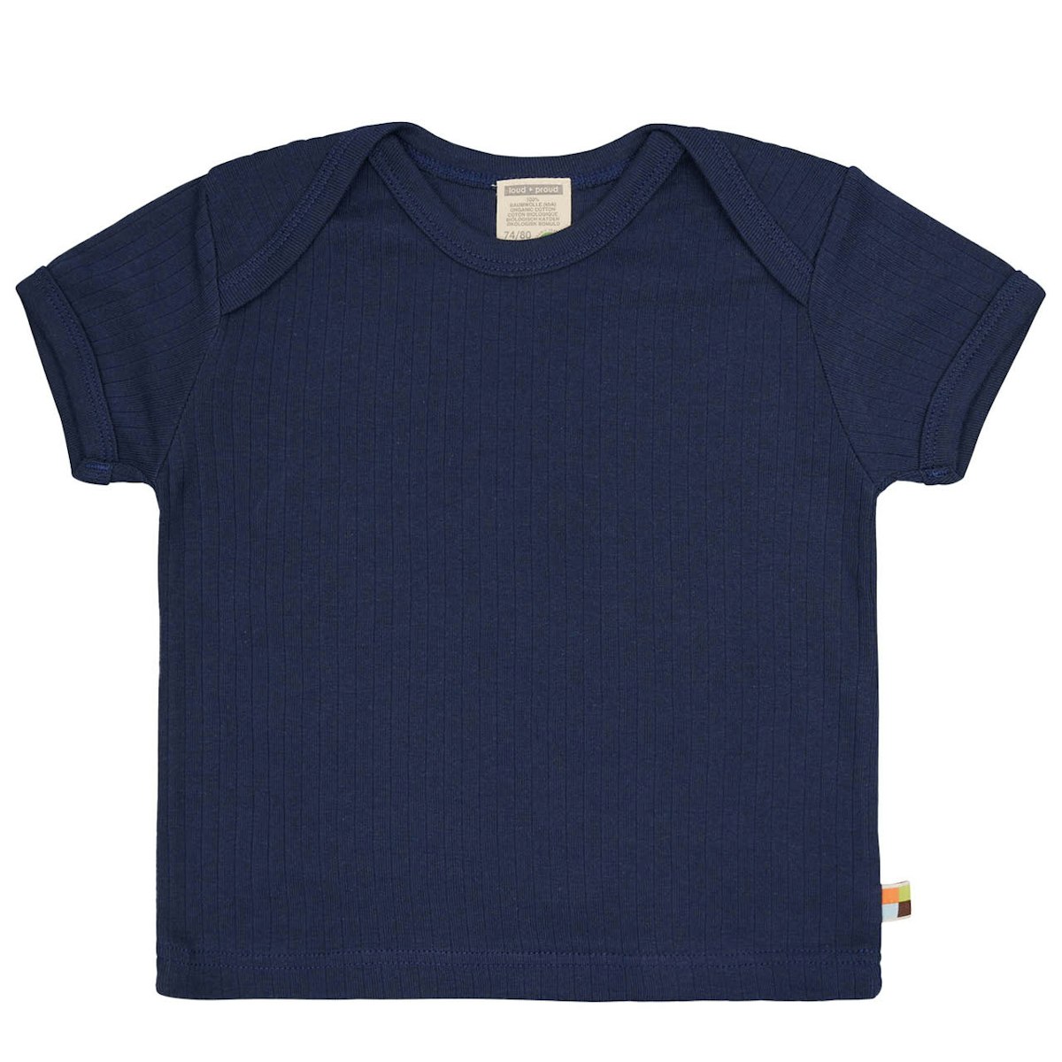 Weiches T-Shirt Rippe marine 110/116 Weiches T-Shirt Rippe marine 110/116