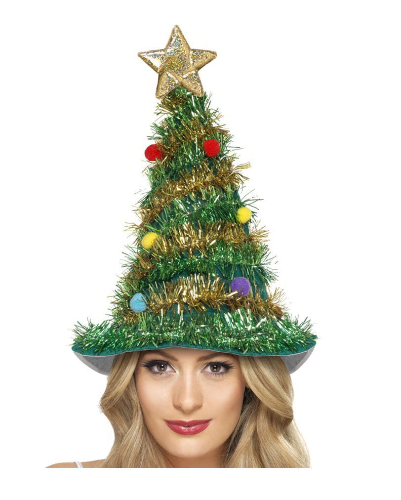 Weihnachtsbaum Hut mit Lametta Weihnachtsbaum Hut mit Lametta