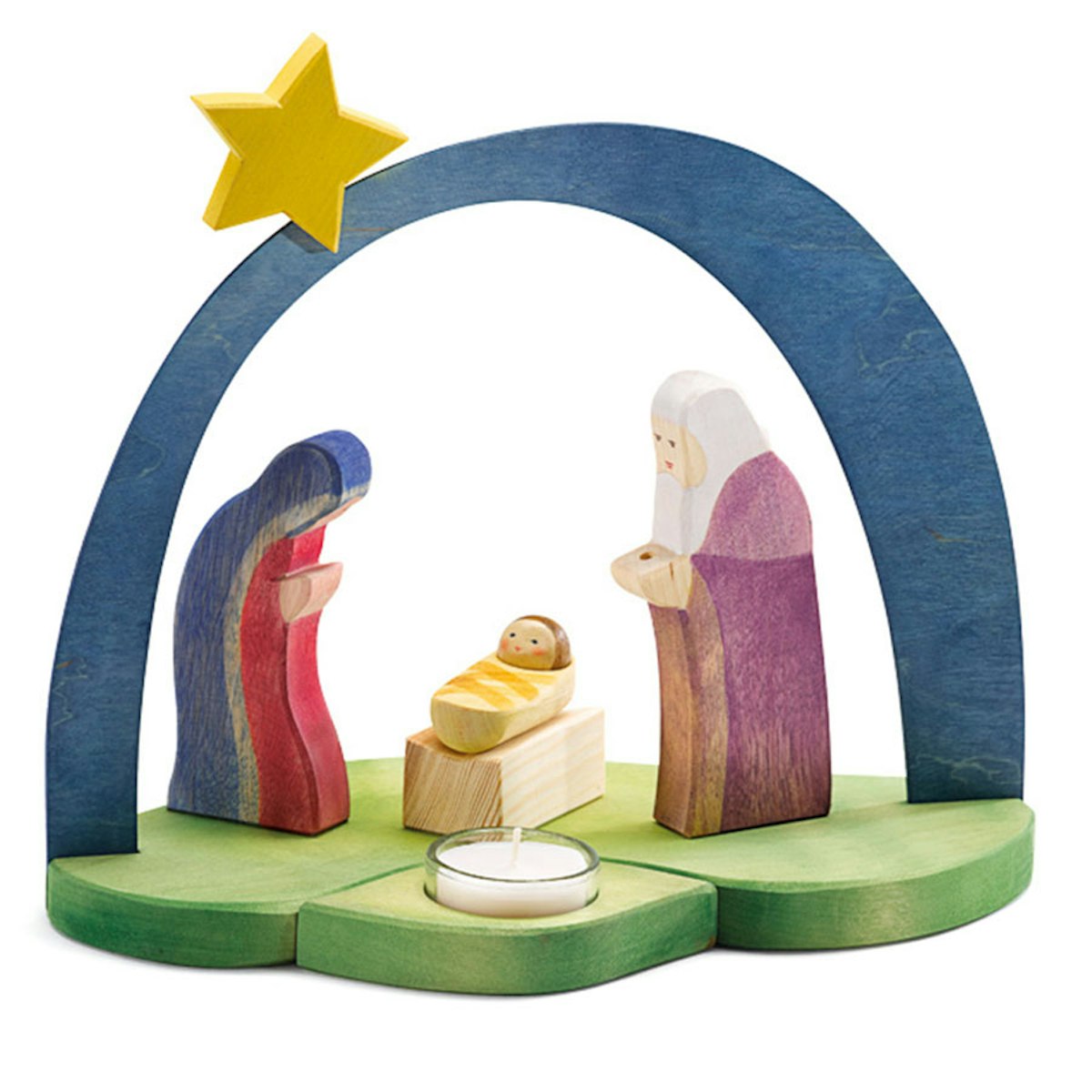 Weihnachtskrippe mit Teelicht Weihnachtskrippe mit Teelicht