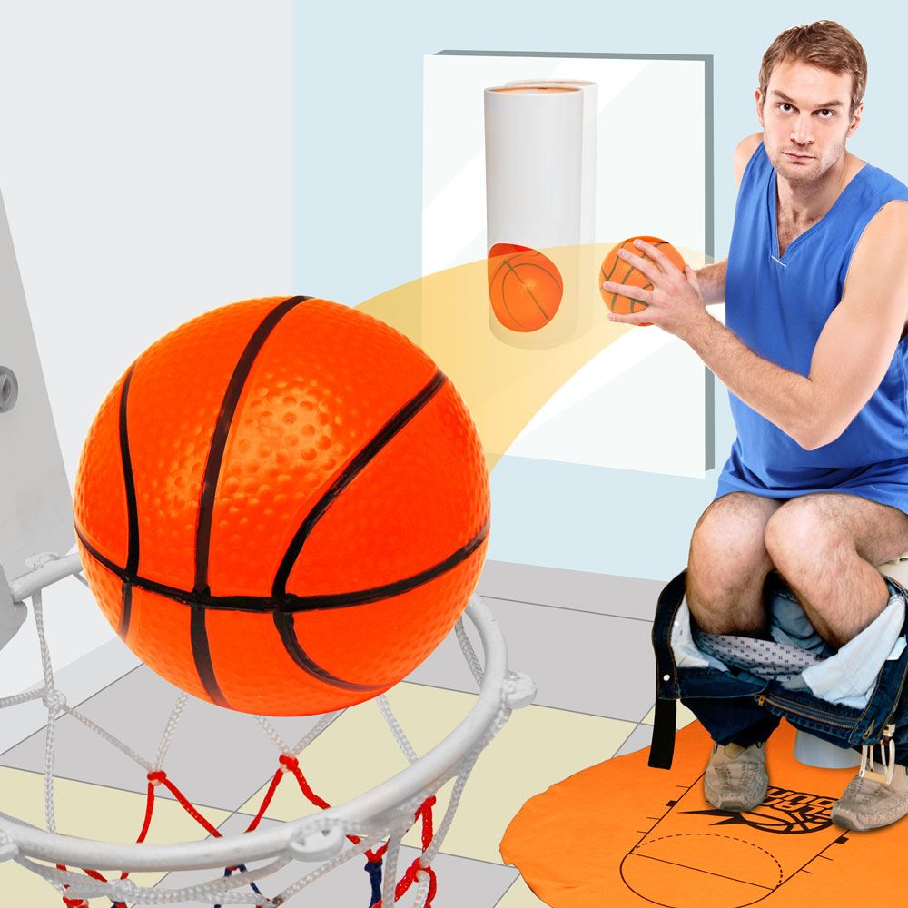 Toiletten Basketball Set von Monsterzeug