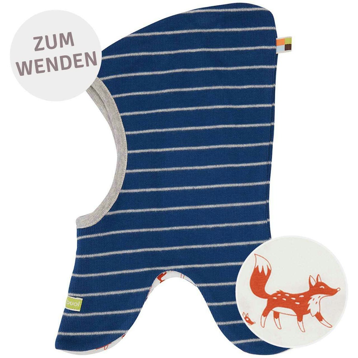 Wende Fahrradhelm Mütze marine gestreift 62 Wende Fahrradhelm Mütze marine gestreift 62