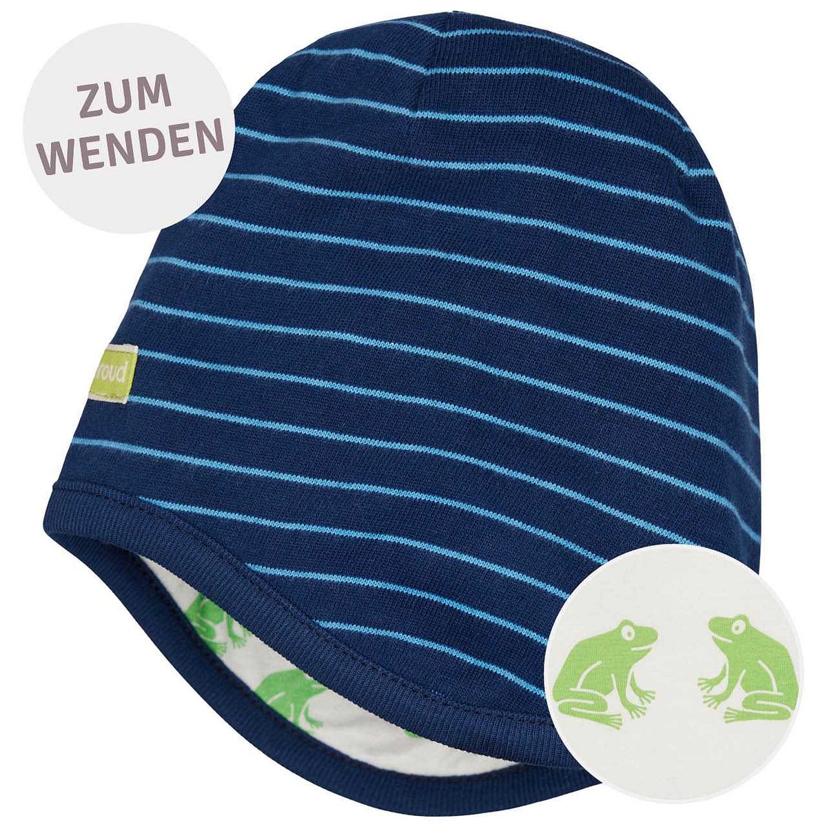 Wendemütze Ringel marine 74 Wendemütze Ringel marine 74