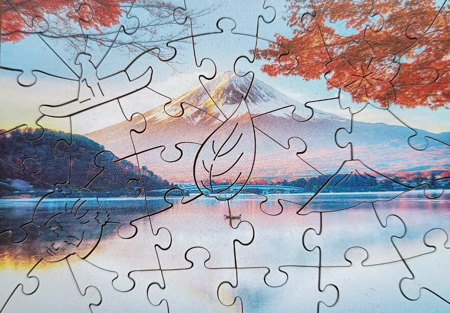 Wentworth Puzzles - Holzpuzzle / 40 Teile / Fuji Mountain / Mini Wentworth Puzzles - Holzpuzzle / 40 Teile / Fuji Mountain / Mini