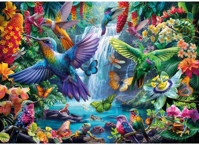 Wentworth Puzzles - Holzpuzzle / 40 Teile / Tropical Hummingbirds / Mini Wentworth Puzzles - Holzpuzzle / 40 Teile / Tropical Hummingbirds / Mini