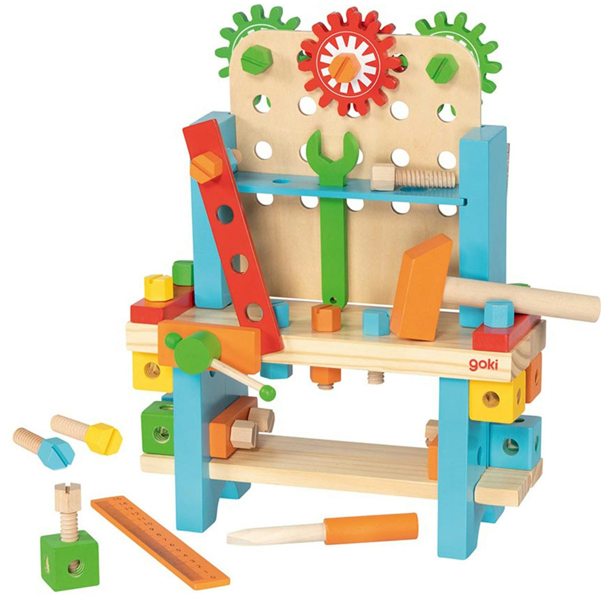 Werkbank aus Holz – 57-tlg. Werkbank aus Holz – 57-tlg.