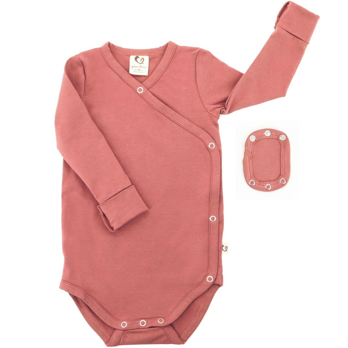 Wickelbody inkl. Verlängerung – kräftiges altrosa 92 Wickelbody inkl. Verlängerung – kräftiges altrosa 92