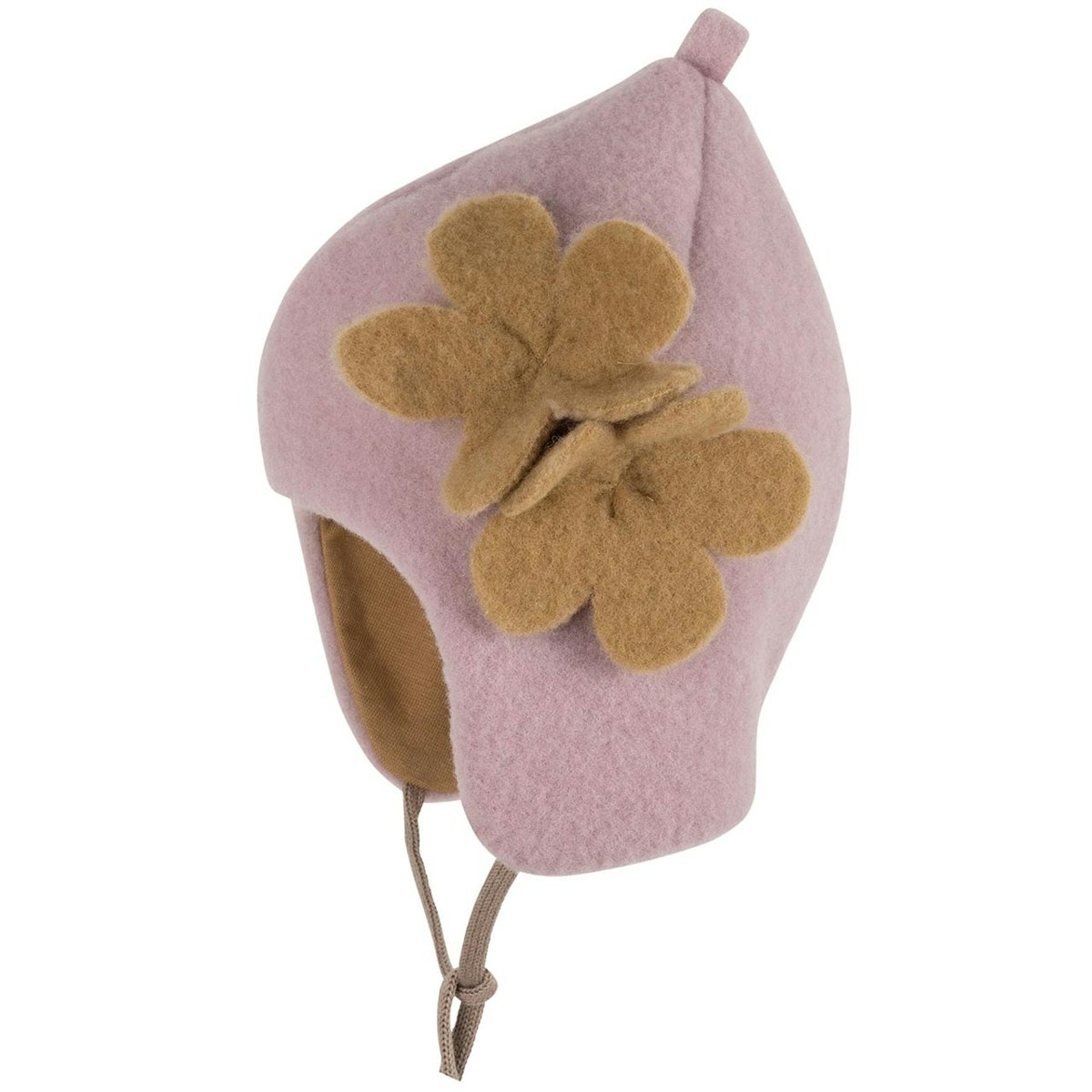 Wintermütze Blume Fleece innen Biobaumwolle mauve 51 Wintermütze Blume Fleece innen Biobaumwolle mauve 51