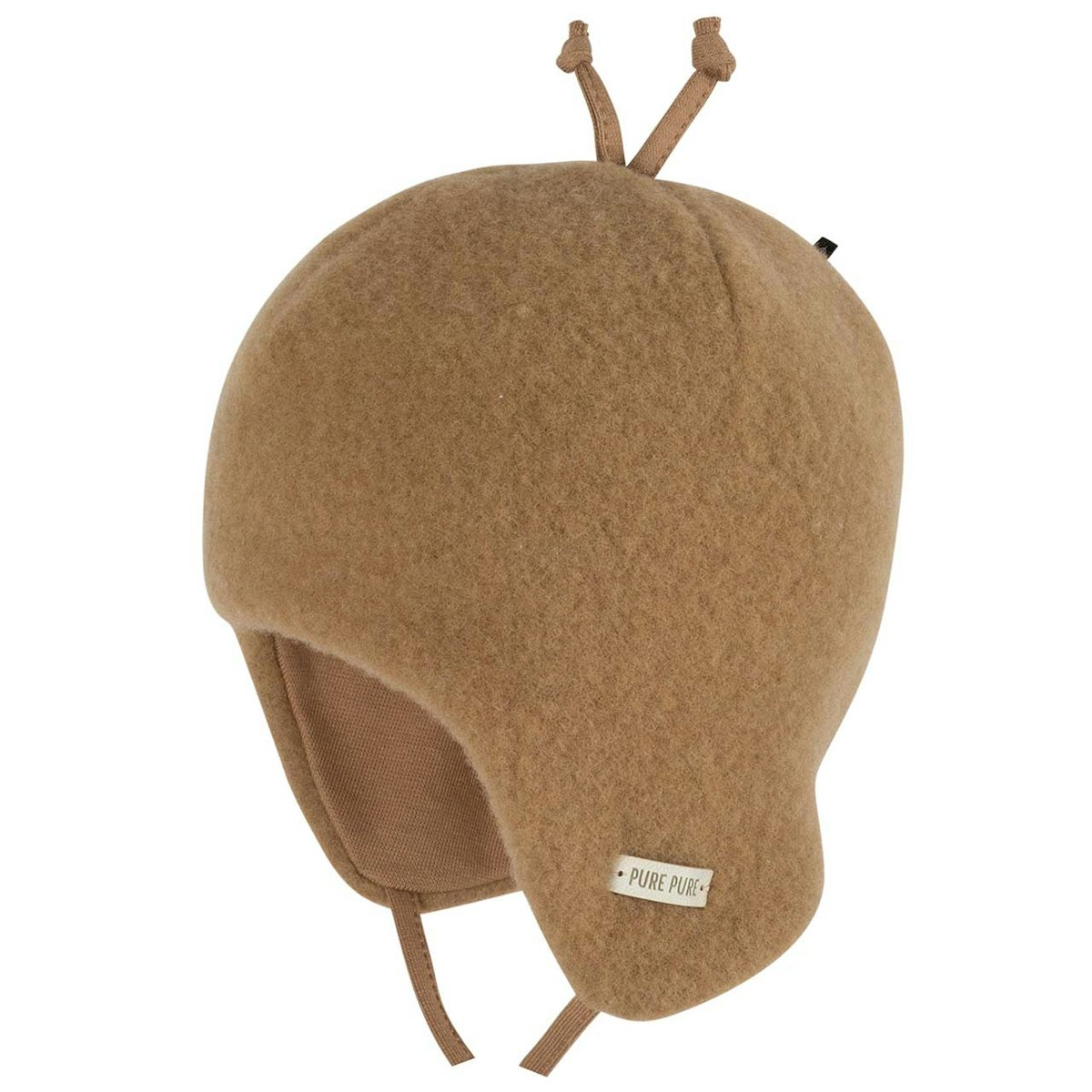 Wintermütze zum Binden dunkelbeige 35/37 Wintermütze zum Binden dunkelbeige 35/37