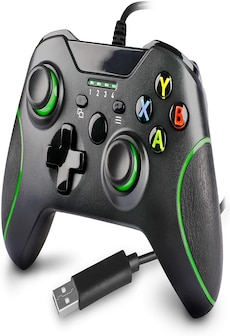 Wired Controller for Xbox One,Xbox one Game with Dual Vibration and Audio Jack for Xbox One/S/X/Win7,8,10 Black