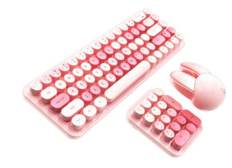 Wireless 3-in-1 Keyboard-Set Numeric Keypad Mouse - Pink Accessories für Kinder Wireless 3-in-1 Keyboard-Set Numeric Keypad Mouse - Pink Accessories für Kinder
