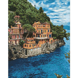 Wizardi Diamond Painting Packung Azurblaues Meer 38x48cm von Wizardi