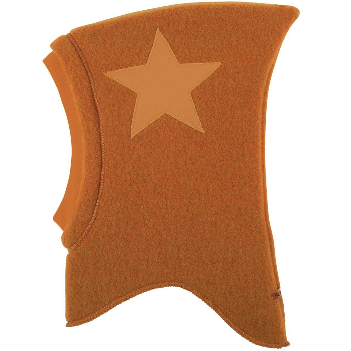 Woll Schlupfmütze Sternen-Aufnäher karamell 55 Woll Schlupfmütze Sternen-Aufnäher karamell 55