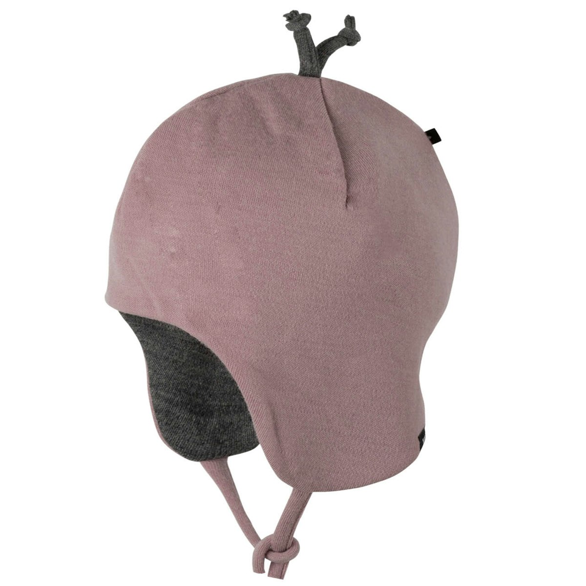 Woll Wintermütze zum Binden mauve 37/39 Woll Wintermütze zum Binden mauve 37/39