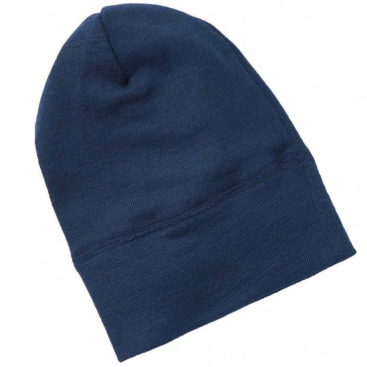 Wolle Seide Beanie marine 62/68 Wolle Seide Beanie marine 62/68