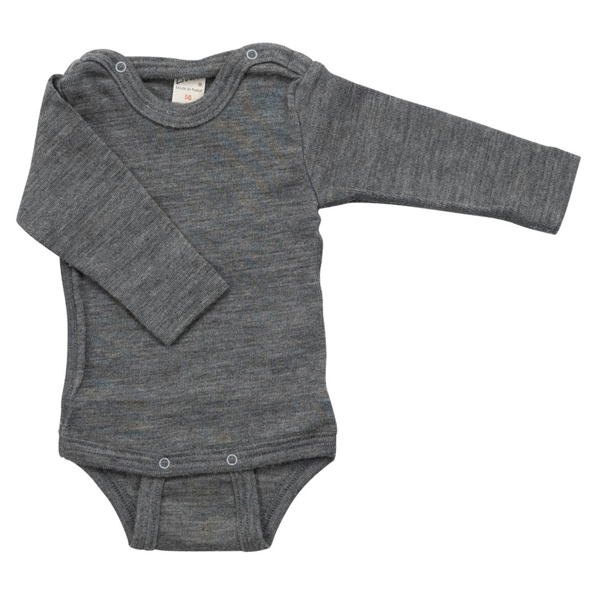 Wolle Seide Body langarm hellgrau 68 Wolle Seide Body langarm hellgrau 68
