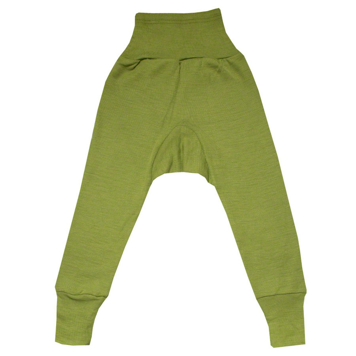 Wolle Seide Hose Bündchen grün 86/92 Wolle Seide Hose Bündchen grün 86/92