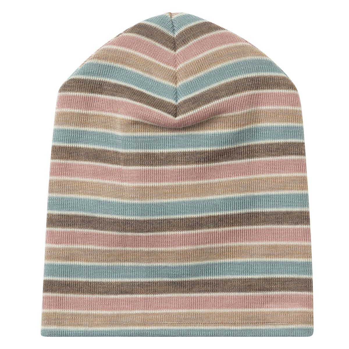 Wolle Seide Mütze Beanie geringelt Pastell 62/68 Wolle Seide Mütze Beanie geringelt Pastell 62/68