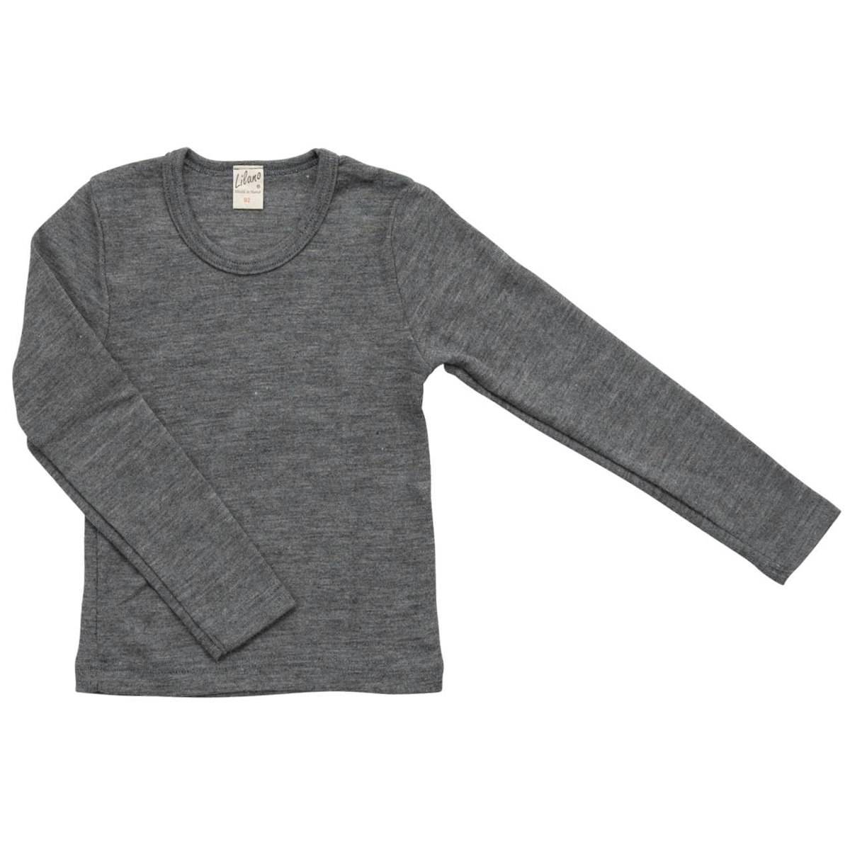 Wolle Seide Shirt atmungsaktiv grau 128 Wolle Seide Shirt atmungsaktiv grau 128