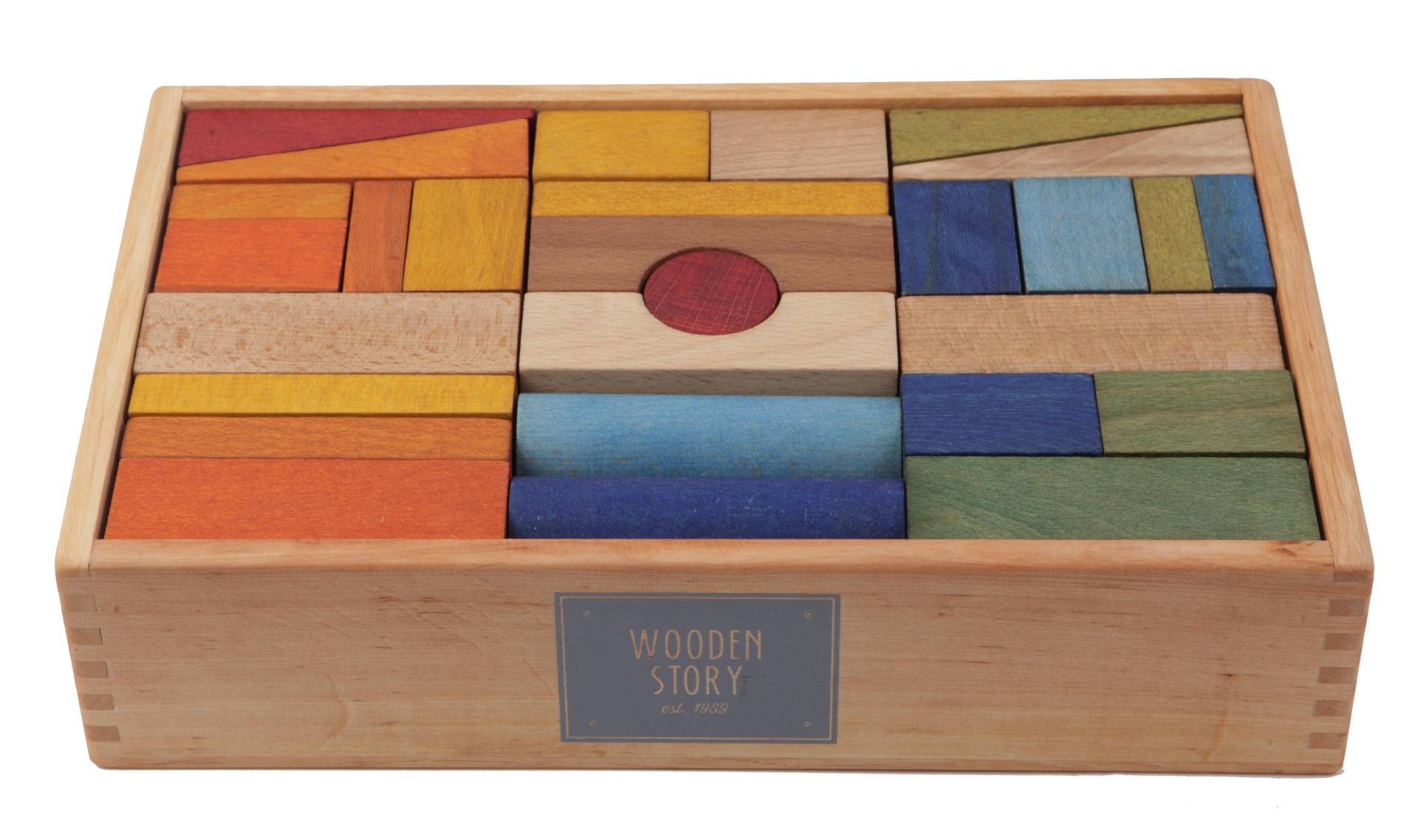 Wooden Story - Bausteine XL 63T. rainbow Blocks Wooden Story - Bausteine XL 63T. rainbow Blocks