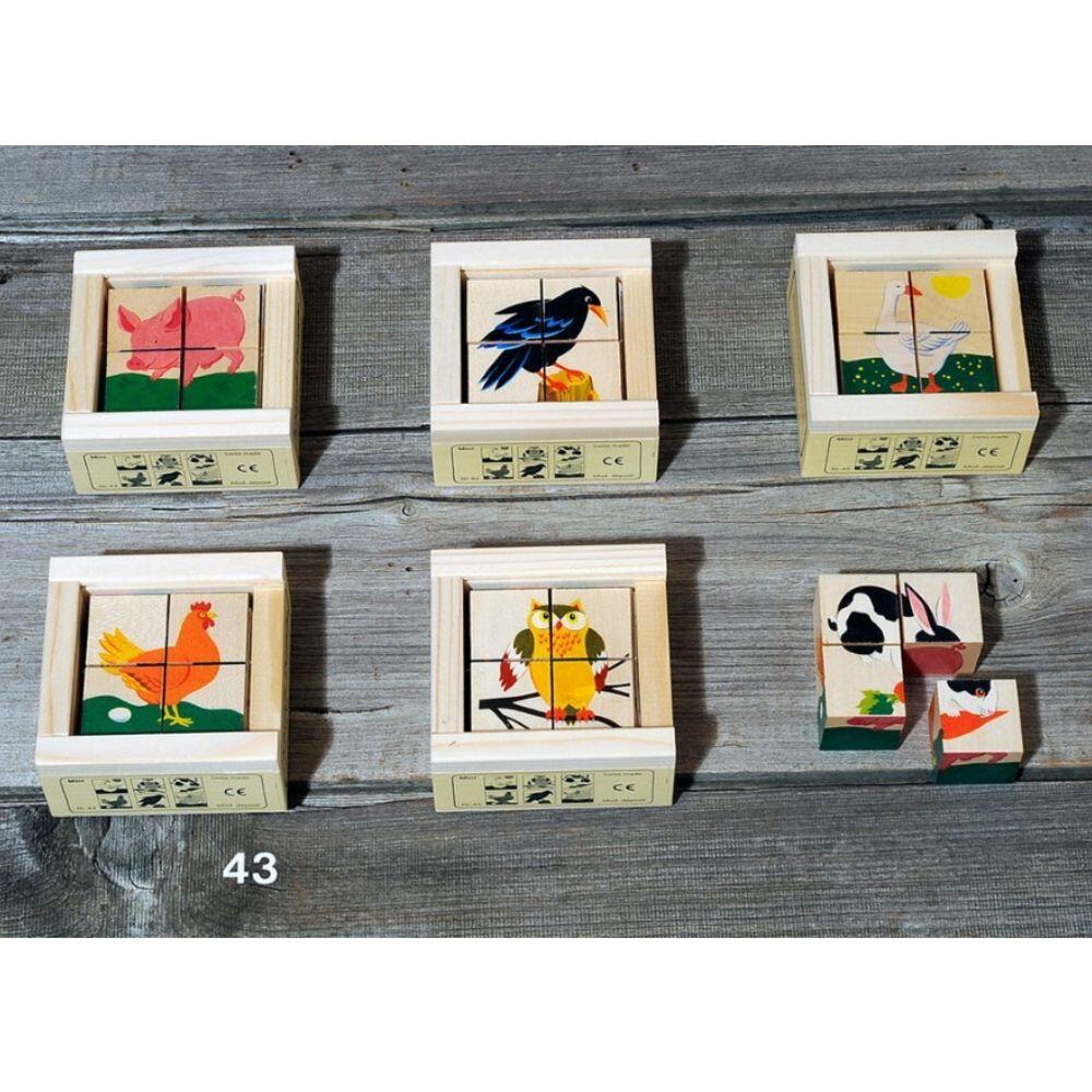 Würfelpuzzle 4-teilig Haustiere Würfelpuzzle 4-teilig Haustiere