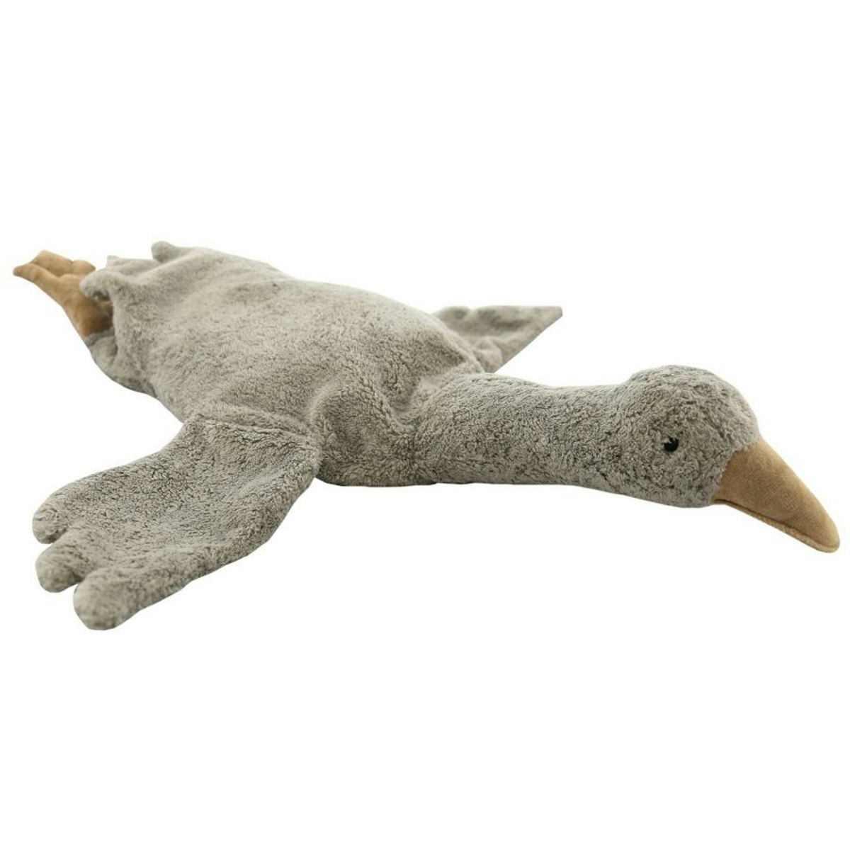 Großes veganes Kuscheltier Dinkel-Spelz-Kissen Gans 80 cm grau Großes veganes Kuscheltier Dinkel-Spelz-Kissen Gans 80 cm grau