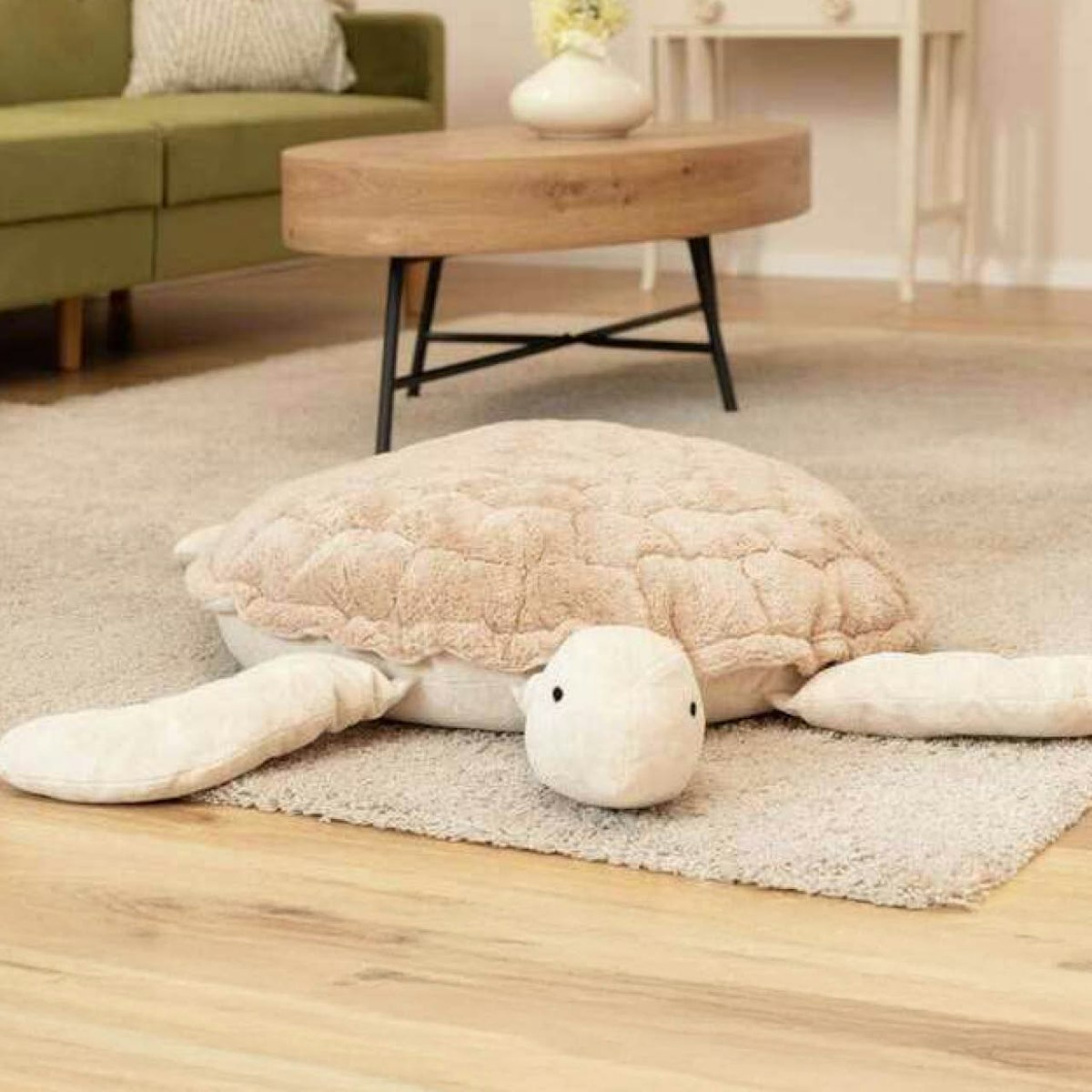 XXL Kuscheltier Schildkröte 107 x 91 cm beige XXL Kuscheltier Schildkröte 107 x 91 cm beige