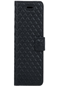 Xiaomi Redmi Note 8T- Surazo® Phone Case Genuine Leather- Quilted diamonds - Matte Black