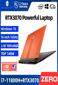 ZERO RTX3070 i7-11800H Gaming Laptop 165Hz 16'' inch Windows 10 Professional 32 GB 512