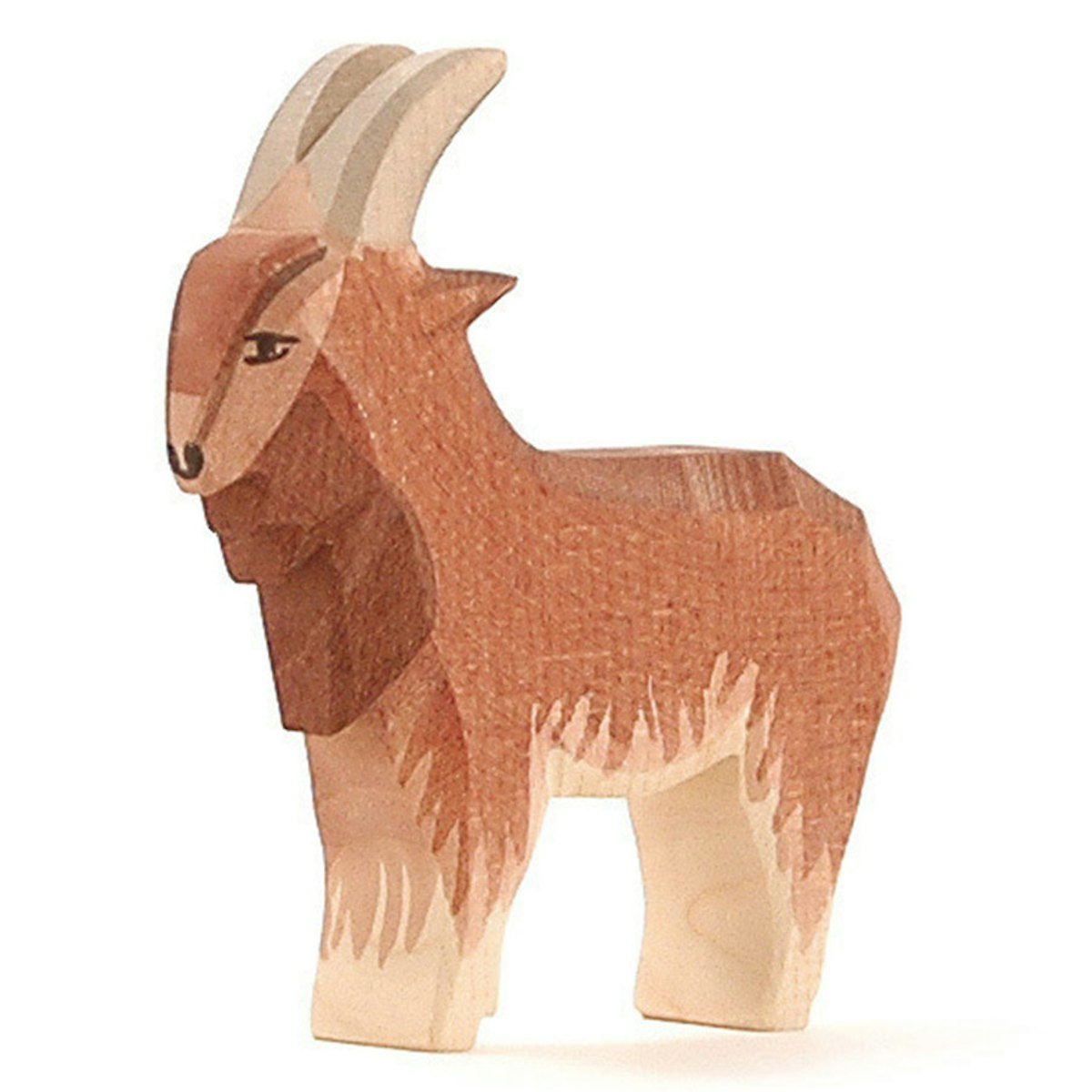 Ziegenbock handbemalte Holzfigur 10,5 cm hoch Ziegenbock handbemalte Holzfigur 10,5 cm hoch