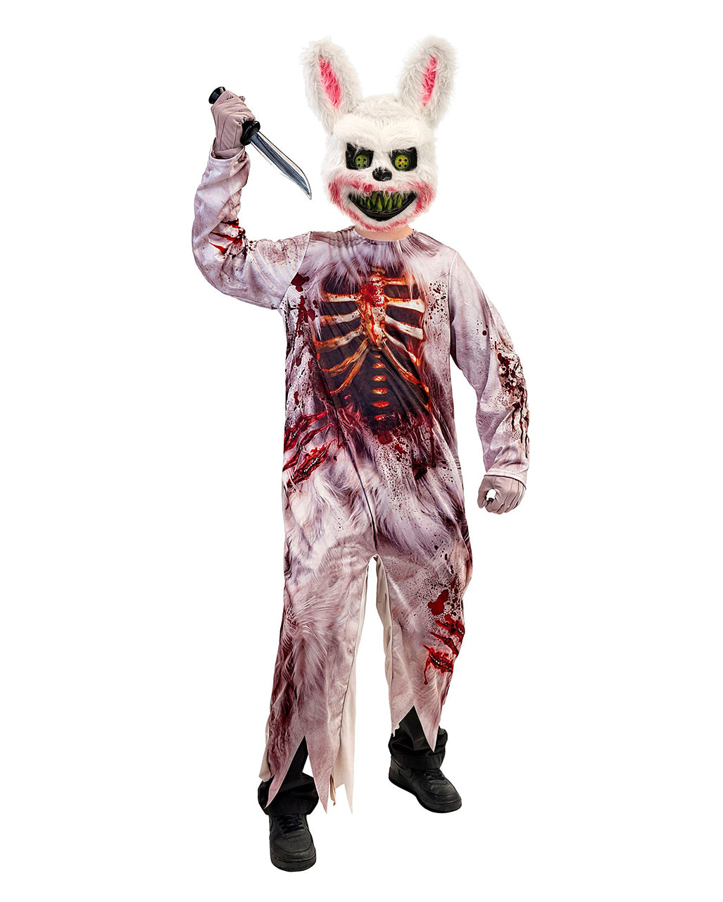 Zombie Bunny Kinder Kostüm-Overall mit Maske Zombie Bunny Kinder Kostüm-Overall mit Maske