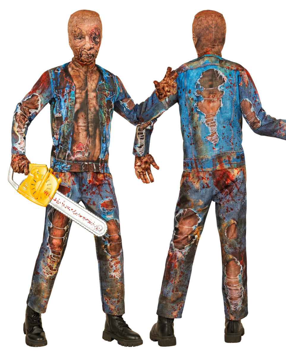 Zombie Sofortkostüm für Kinder mit Maske & Handschuhe 140 / 8-10 Jahre Zombie Sofortkostüm für Kinder mit Maske & Handschuhe 140 / 8-10 Jahre