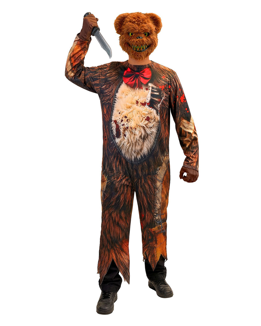 Zombie Teddy Herren Kostüm-Overall mit Maske Zombie Teddy Herren Kostüm-Overall mit Maske