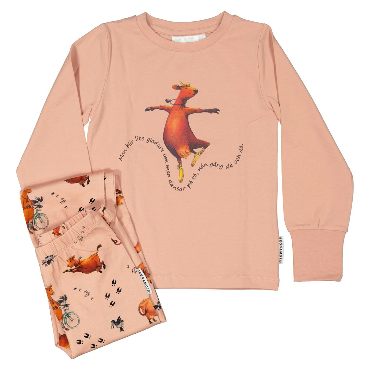 Zweiteiliger Schalfanzug Mama Muh und die Krähe rosa 110/116 Zweiteiliger Schalfanzug Mama Muh und die Krähe rosa 110/116