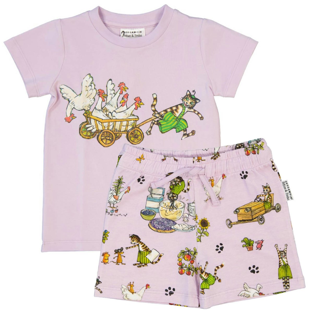 Zweiteiliges Set mit Pettersson & Findus rosa 98/104 Zweiteiliges Set mit Pettersson & Findus rosa 98/104