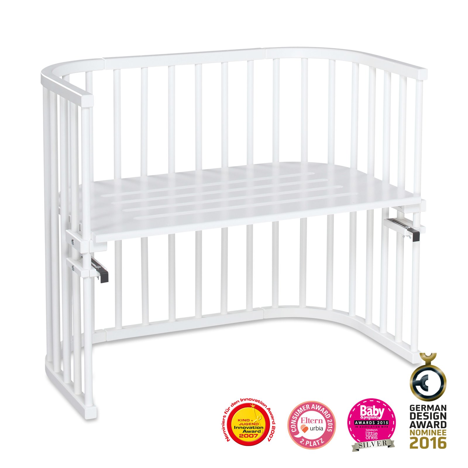 babybay - Beistellbett Maxi WEISS-LACKIERT