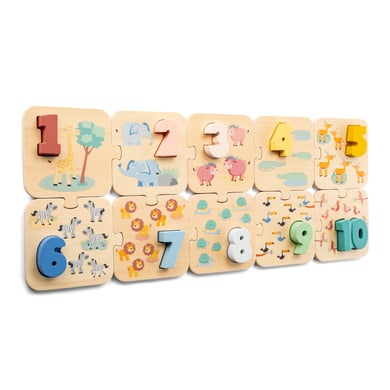 eitech Zahlen Puzzle Set Safari, pastell von eitech