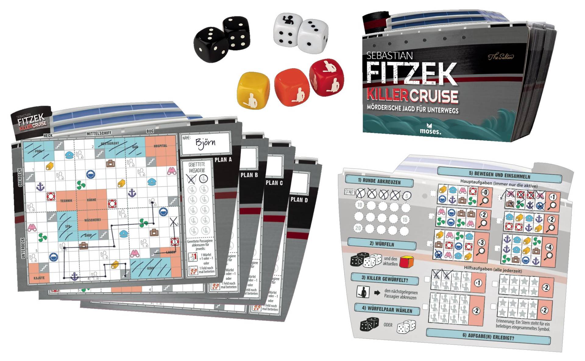 moses - Killercruise / Würfelspiel / S. Fitzek moses - Killercruise / Würfelspiel / S. Fitzek