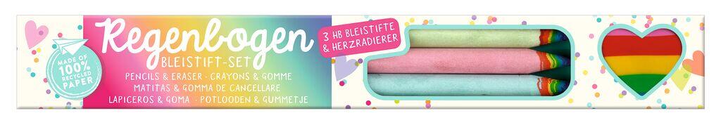 moses - Regenbogen Bleistift Set mit Radiergummi moses - Regenbogen Bleistift Set mit Radiergummi