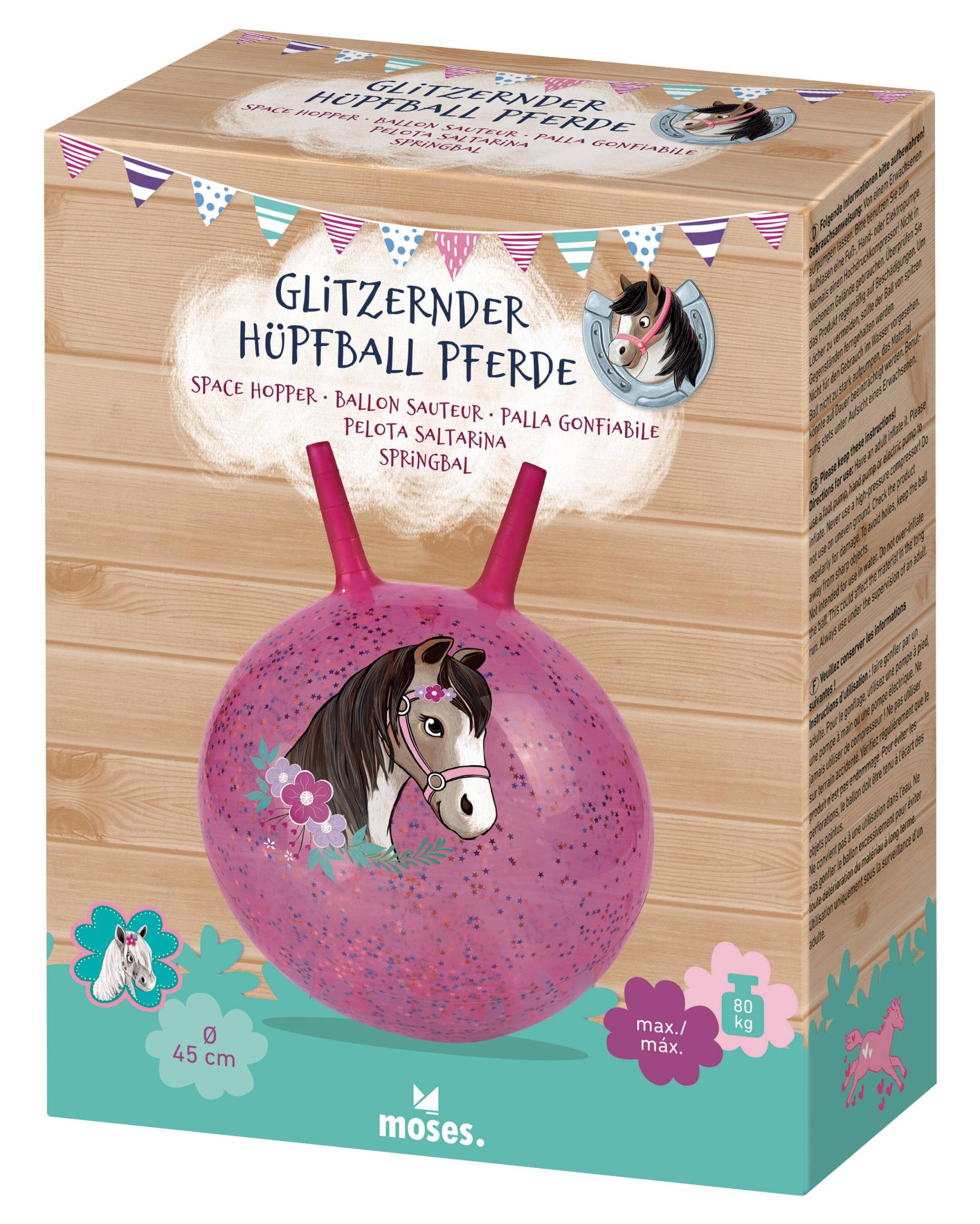 moses - Sprungball Pferd Glitzernder Hüpfball Pferde moses - Sprungball Pferd Glitzernder Hüpfball Pferde