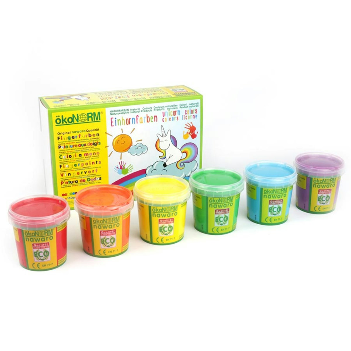 ökoNorm Fingerfarben 6er Set Einhornfarben ökoNorm Fingerfarben 6er Set Einhornfarben