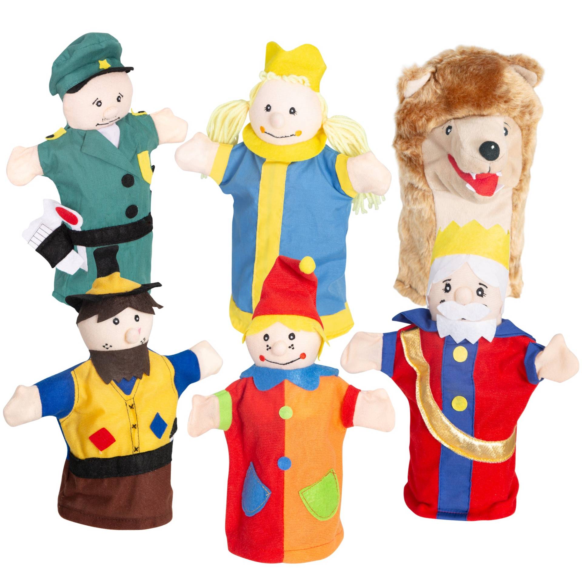 roba Kasperlefiguren aus Stoff, Handpuppenset 6-tlg, Kasperpuppen für Puppentheater & Rollenspiel roba Kasperlefiguren aus Stoff, Handpuppenset 6-tlg, Kasperpuppen für Puppentheater & Rollenspiel