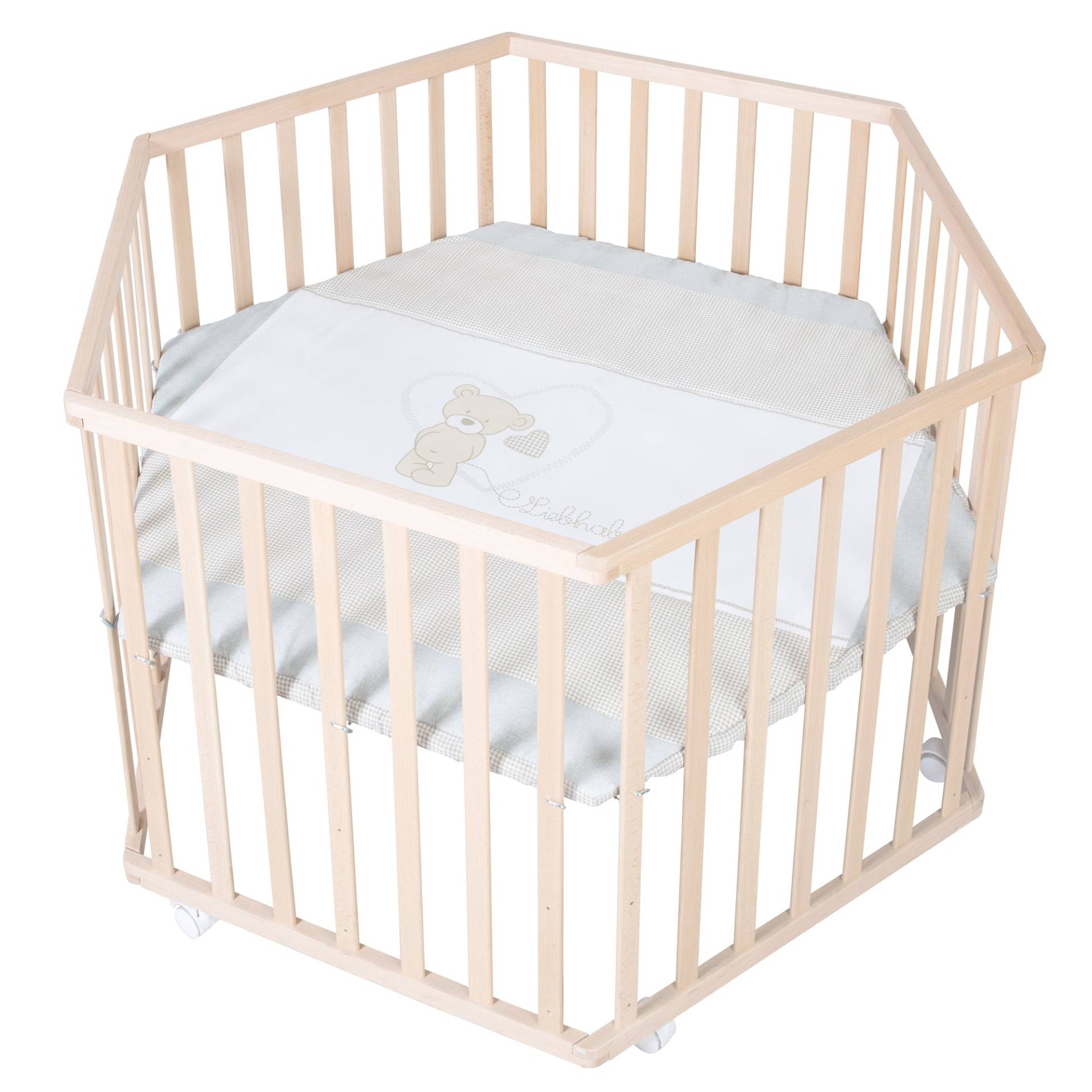 roba Laufgitter 'Liebhabbär' 6-eckig, inkl. Schutzeinlage, Holz natur roba Laufgitter 'Liebhabbär' 6-eckig, inkl. Schutzeinlage, Holz natur