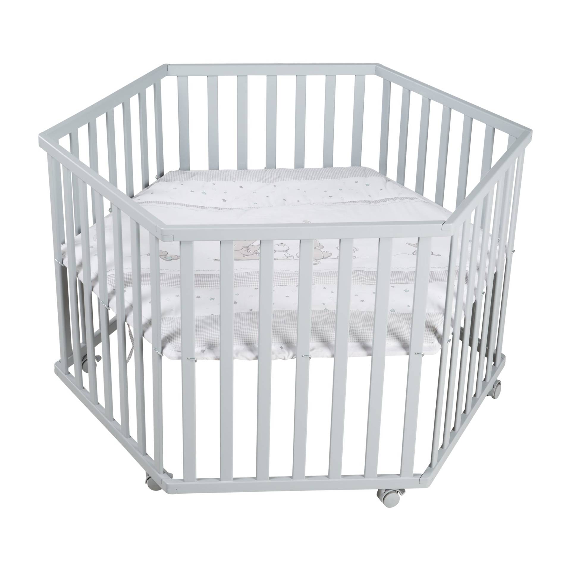 roba Laufgitter 'Sternenzauber' 6-eckig, inkl. Schutzeinlage, Holz taupe roba Laufgitter 'Sternenzauber' 6-eckig, inkl. Schutzeinlage, Holz taupe