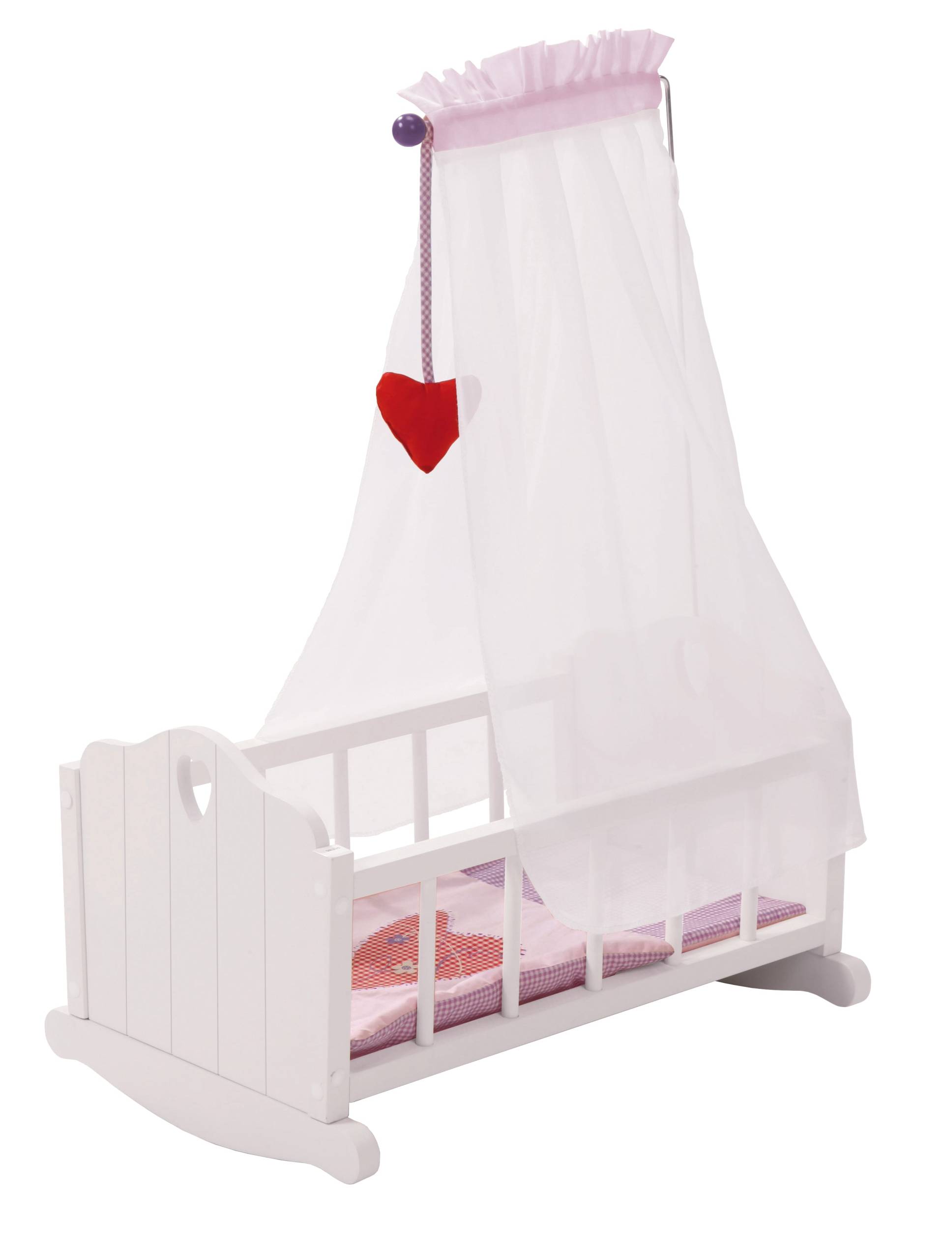 roba Puppenwiege 'Fienchen' inkl. textiler Ausstattung, Bettwäsche & Himmel, weiß lackiert roba Puppenwiege 'Fienchen' inkl. textiler Ausstattung, Bettwäsche & Himmel, weiß lackiert